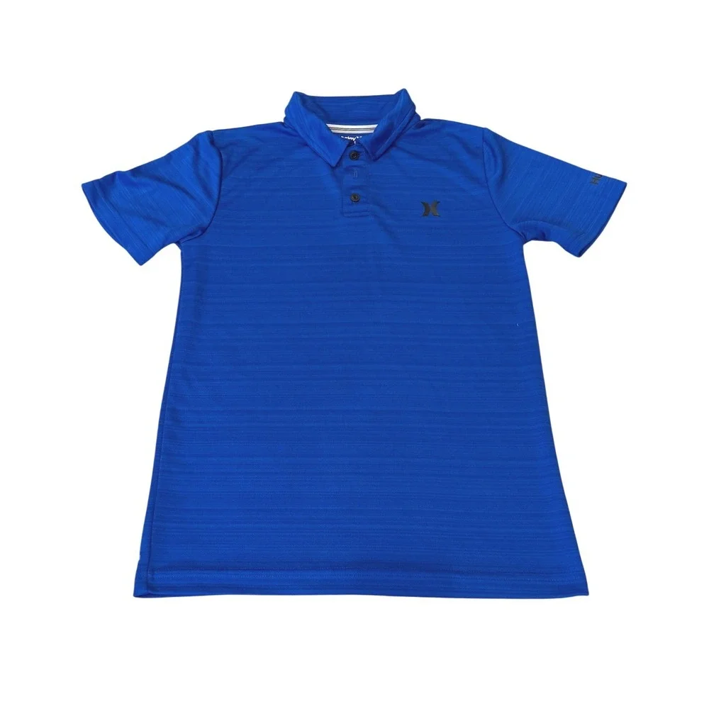 Hurley Big Boys Size Large H2O-Dri Belmont Polo Shirt Royal Blue Kids‎ Size L